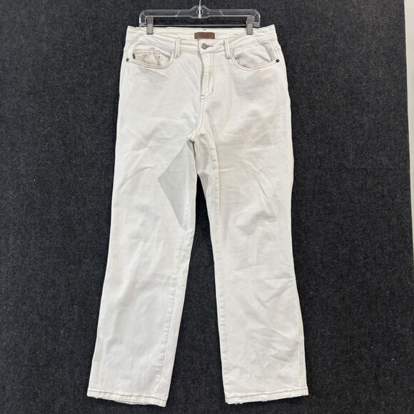 Judy Blue Jeans Women's 14W White Straight Fit Stretch Denim Plus Size JB8510C - Picture 1 of 16